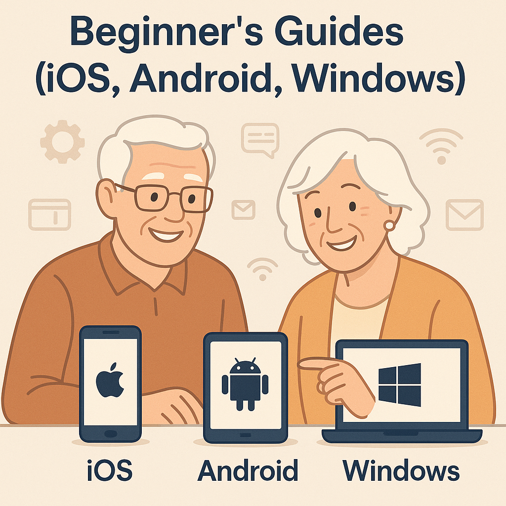 Beginner’s Guides (iOS, Android, Windows): A Simple Start for Seniors